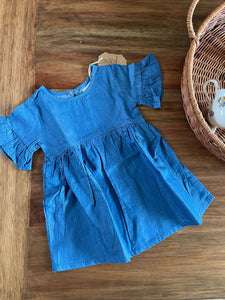 Vestido Denim Volado
