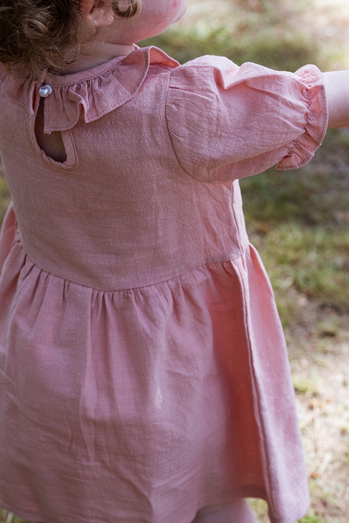 Vestido Lino Rosa