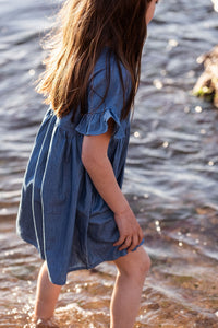 Vestido Denim Volado