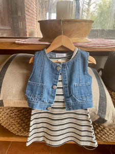 Vestido y Chaleco Jean
