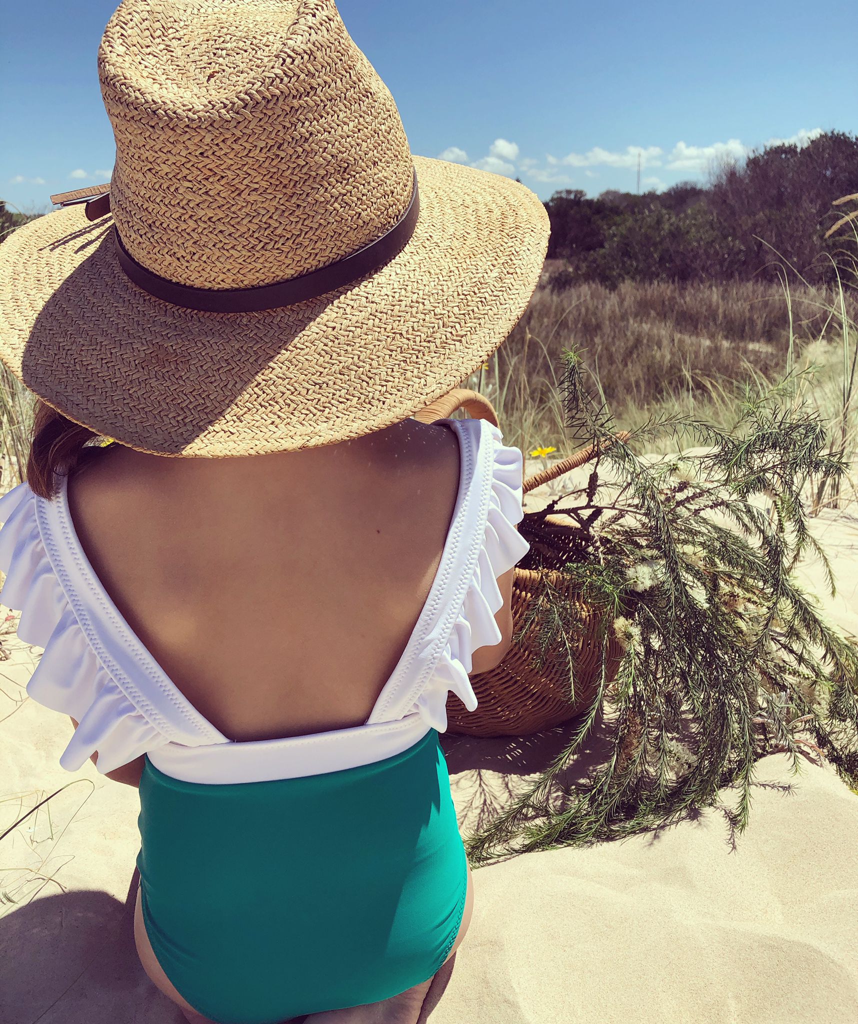 Traje de baño Green Flower