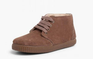Botas de pelo interior con cordones - Color Topo