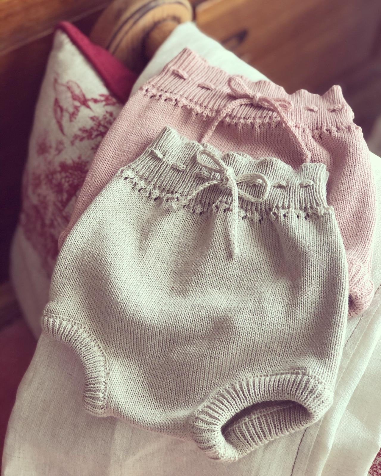 Bloomers tejido en Visón y Rosa