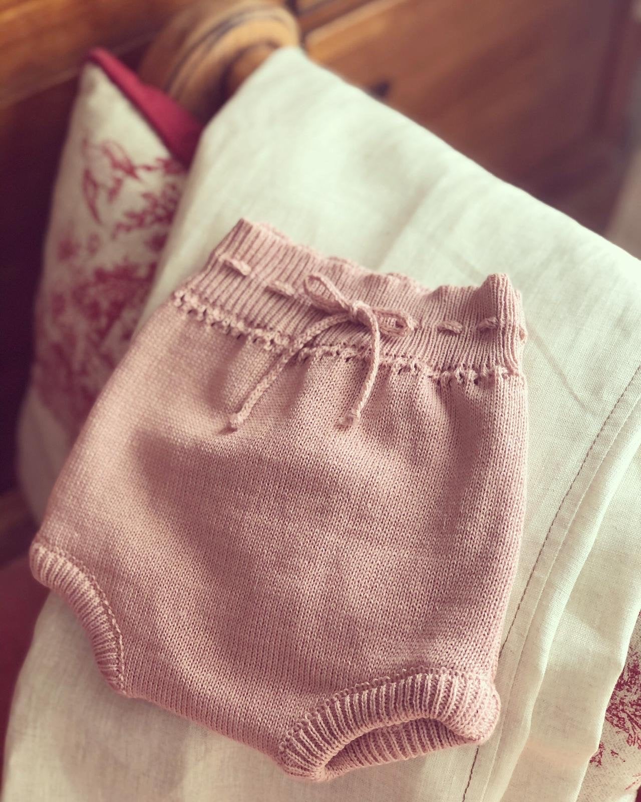 Bloomers tejido en Visón y Rosa